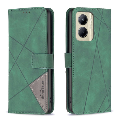 Magnetic Buckle Rhombus Texture Leather Phone Case, For Nokia C12, For Nokia C22, For Nokia C32, For Realme C33, For Motorola Edge 40 Pro 5G / Moto X40