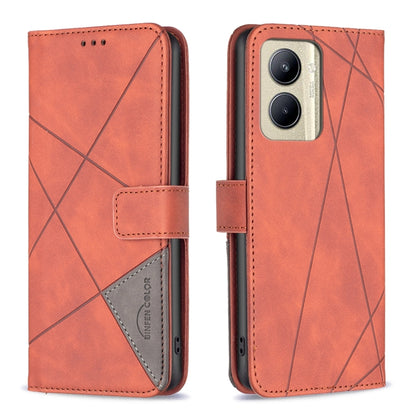 Magnetic Buckle Rhombus Texture Leather Phone Case, For Nokia C12, For Nokia C22, For Nokia C32, For Realme C33, For Motorola Edge 40 Pro 5G / Moto X40