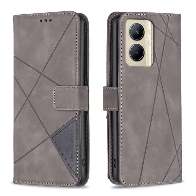 Magnetic Buckle Rhombus Texture Leather Phone Case, For Nokia C12, For Nokia C22, For Nokia C32, For Realme C33, For Motorola Edge 40 Pro 5G / Moto X40