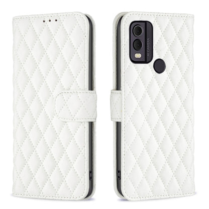 Diamond Lattice Wallet Flip Leather Phone Case, For Nokia C12, For Nokia C22, For Nokia C32, For Realme C33, For Motorola Edge 40 Pro 5G / Moto X40