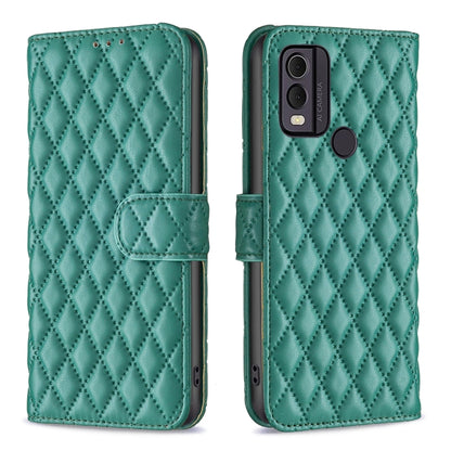 Diamond Lattice Wallet Flip Leather Phone Case, For Nokia C12, For Nokia C22, For Nokia C32, For Realme C33, For Motorola Edge 40 Pro 5G / Moto X40