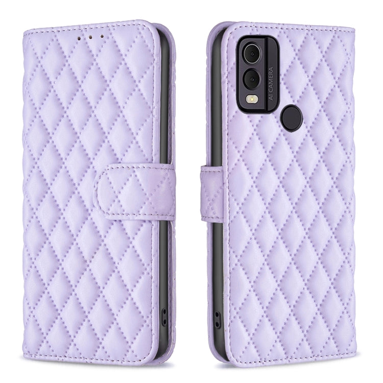 Diamond Lattice Wallet Flip Leather Phone Case, For Nokia C12, For Nokia C22, For Nokia C32, For Realme C33, For Motorola Edge 40 Pro 5G / Moto X40