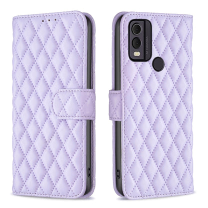 Diamond Lattice Wallet Flip Leather Phone Case, For Nokia C12, For Nokia C22, For Nokia C32, For Realme C33, For Motorola Edge 40 Pro 5G / Moto X40