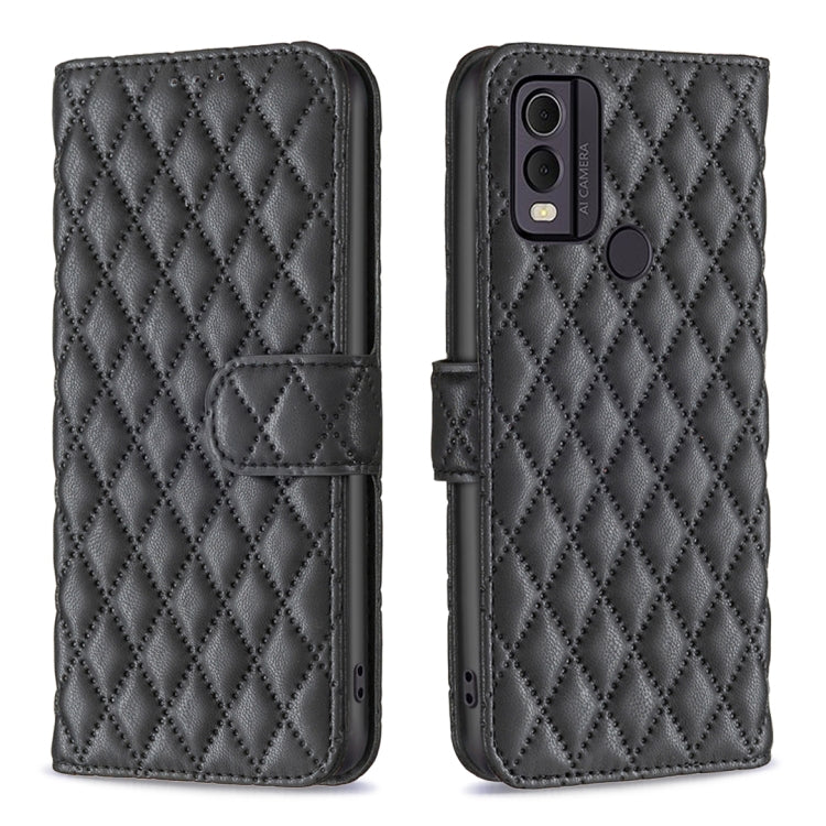 Diamond Lattice Wallet Flip Leather Phone Case, For Nokia C12, For Nokia C22, For Nokia C32, For Realme C33, For Motorola Edge 40 Pro 5G / Moto X40