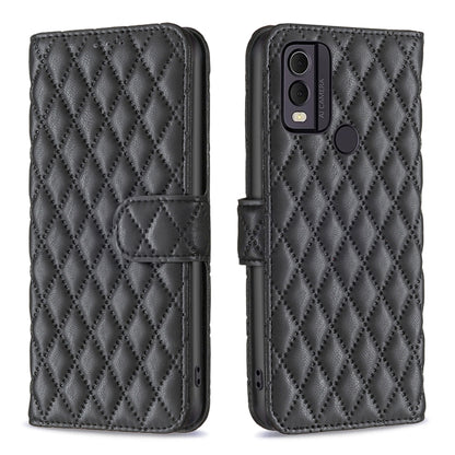 Diamond Lattice Wallet Flip Leather Phone Case, For Nokia C12, For Nokia C22, For Nokia C32, For Realme C33, For Motorola Edge 40 Pro 5G / Moto X40