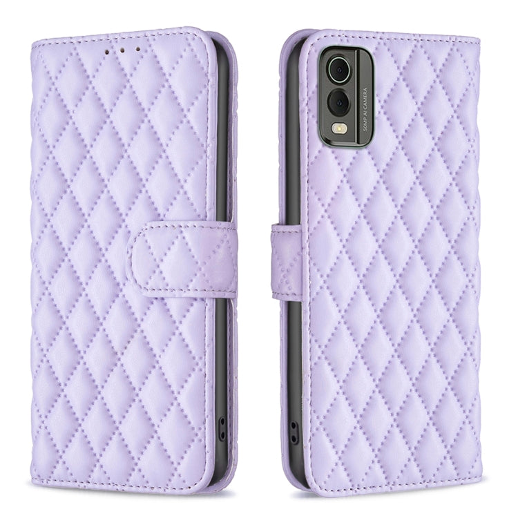 Diamond Lattice Wallet Flip Leather Phone Case, For Nokia C12, For Nokia C22, For Nokia C32, For Realme C33, For Motorola Edge 40 Pro 5G / Moto X40
