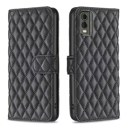 Diamond Lattice Wallet Flip Leather Phone Case, For Nokia C12, For Nokia C22, For Nokia C32, For Realme C33, For Motorola Edge 40 Pro 5G / Moto X40