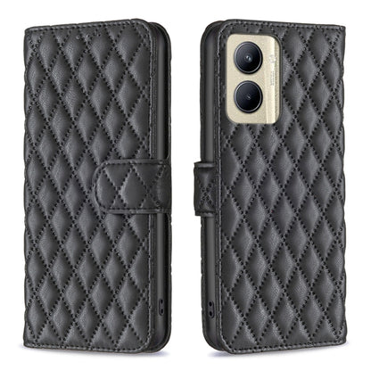 Diamond Lattice Wallet Flip Leather Phone Case, For Nokia C12, For Nokia C22, For Nokia C32, For Realme C33, For Motorola Edge 40 Pro 5G / Moto X40