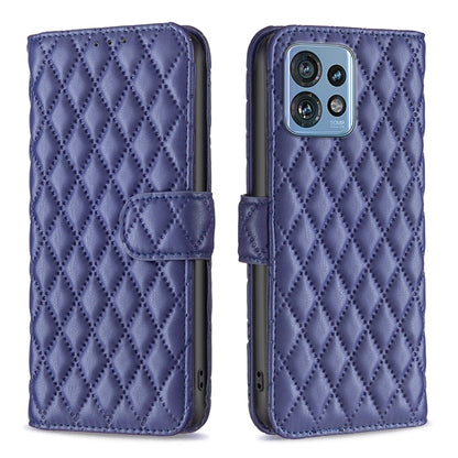 Diamond Lattice Wallet Flip Leather Phone Case, For Nokia C12, For Nokia C22, For Nokia C32, For Realme C33, For Motorola Edge 40 Pro 5G / Moto X40