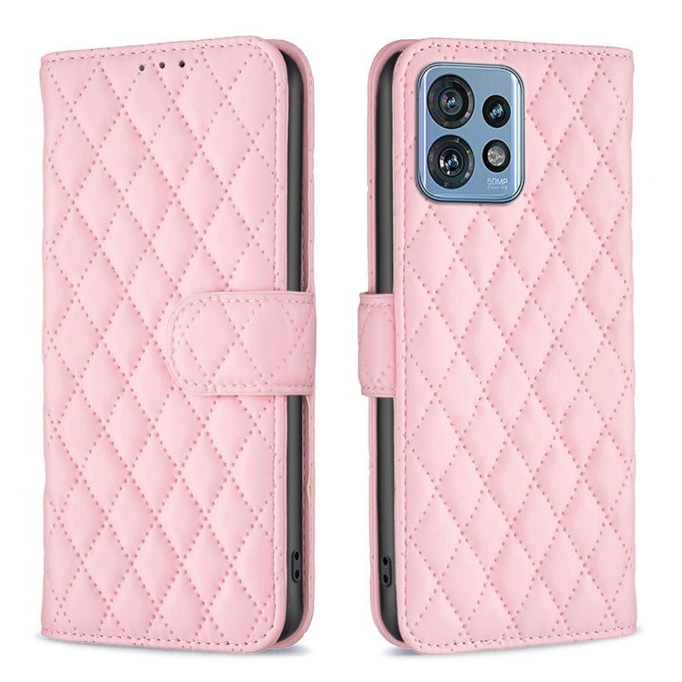 Diamond Lattice Wallet Flip Leather Phone Case, For Nokia C12, For Nokia C22, For Nokia C32, For Realme C33, For Motorola Edge 40 Pro 5G / Moto X40