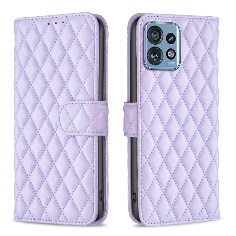 Diamond Lattice Wallet Flip Leather Phone Case, For Nokia C12, For Nokia C22, For Nokia C32, For Realme C33, For Motorola Edge 40 Pro 5G / Moto X40