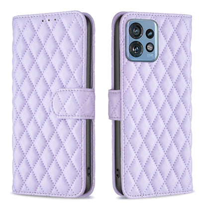 Diamond Lattice Wallet Flip Leather Phone Case, For Nokia C12, For Nokia C22, For Nokia C32, For Realme C33, For Motorola Edge 40 Pro 5G / Moto X40