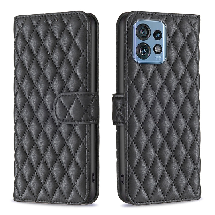 Diamond Lattice Wallet Flip Leather Phone Case, For Nokia C12, For Nokia C22, For Nokia C32, For Realme C33, For Motorola Edge 40 Pro 5G / Moto X40