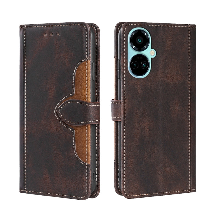 Skin Feel Magnetic Buckle Leather Phone Case, For Tecno Camon 18 / 18P, For Tecno Camon 19 / 19 Pro, For Tecno Camon 19 Neo, For Tecno Pop 6 Pro, For Tecno Pova 3, For Tecno Pova 4, For Tecno Pova 4 Pro, For Tecno Pova Neo 2                            ...
