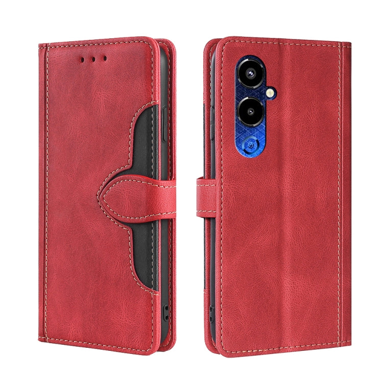 Skin Feel Magnetic Buckle Leather Phone Case, For Tecno Camon 18 / 18P, For Tecno Camon 19 / 19 Pro, For Tecno Camon 19 Neo, For Tecno Pop 6 Pro, For Tecno Pova 3, For Tecno Pova 4, For Tecno Pova 4 Pro, For Tecno Pova Neo 2                            ...