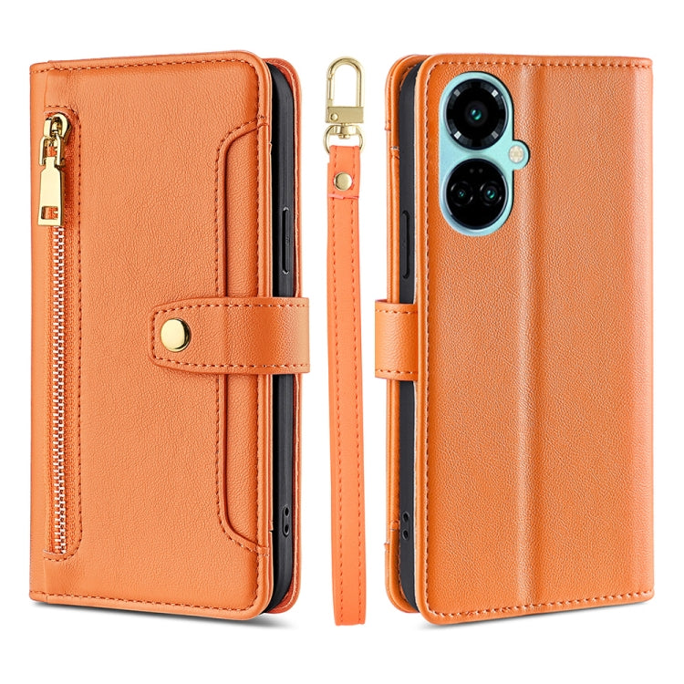 Sheep Texture Cross-body Zipper Wallet Leather Phone Case, For Infinix Hot 12 Pro, For Infinix Hot 12i, For Infinix Hot 20i, For Infinix Note 11, For Infinix Note 12 Pro 4G, For Infinix Note 12 VIP, For Infinix Smart 7, For Infinix Zero 20             ...