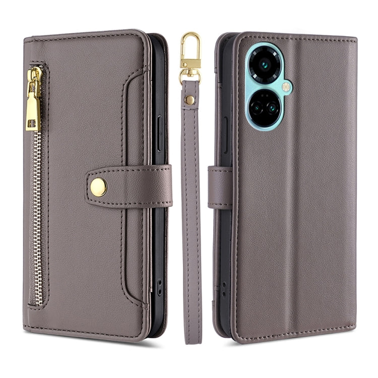 Sheep Texture Cross-body Zipper Wallet Leather Phone Case, For Infinix Hot 12 Pro, For Infinix Hot 12i, For Infinix Hot 20i, For Infinix Note 11, For Infinix Note 12 Pro 4G, For Infinix Note 12 VIP, For Infinix Smart 7, For Infinix Zero 20             ...