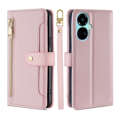 Sheep Texture Cross-body Zipper Wallet Leather Phone Case, For Infinix Hot 12 Pro, For Infinix Hot 12i, For Infinix Hot 20i, For Infinix Note 11, For Infinix Note 12 Pro 4G, For Infinix Note 12 VIP, For Infinix Smart 7, For Infinix Zero 20             ...