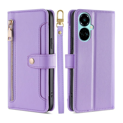 Sheep Texture Cross-body Zipper Wallet Leather Phone Case, For Infinix Hot 12 Pro, For Infinix Hot 12i, For Infinix Hot 20i, For Infinix Note 11, For Infinix Note 12 Pro 4G, For Infinix Note 12 VIP, For Infinix Smart 7, For Infinix Zero 20             ...