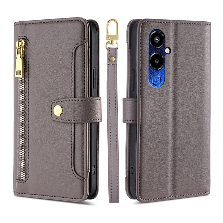 Sheep Texture Cross-body Zipper Wallet Leather Phone Case, For Infinix Hot 12 Pro, For Infinix Hot 12i, For Infinix Hot 20i, For Infinix Note 11, For Infinix Note 12 Pro 4G, For Infinix Note 12 VIP, For Infinix Smart 7, For Infinix Zero 20             ...