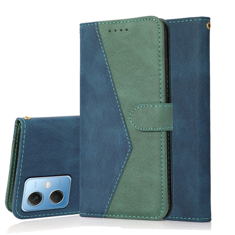 Dual-color Stitching Leather Phone Case, For Xiaomi Redmi Note 12 5G China