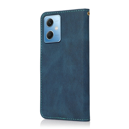 Dual-color Stitching Leather Phone Case, For Xiaomi Redmi Note 12 5G China