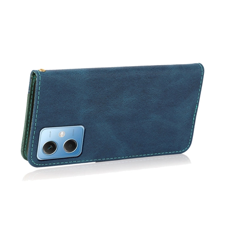 Dual-color Stitching Leather Phone Case, For Xiaomi Redmi Note 12 5G China