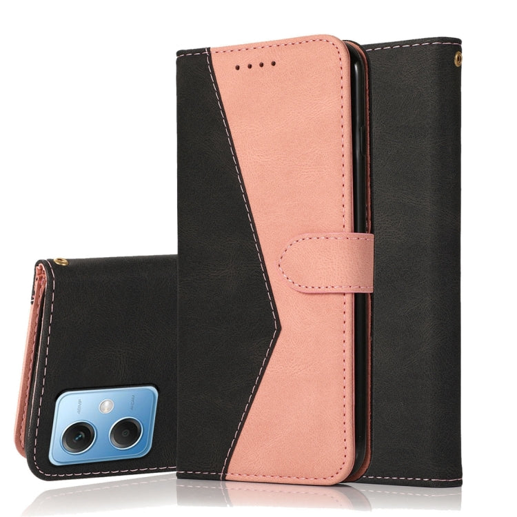 Dual-color Stitching Leather Phone Case, For Xiaomi Redmi Note 12 5G China