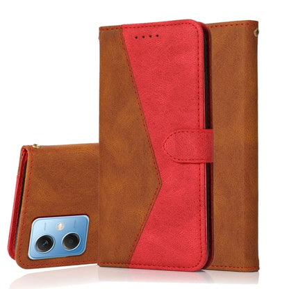 Dual-color Stitching Leather Phone Case, For Xiaomi Redmi Note 12 5G China