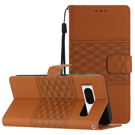 Diamond Embossed Skin Feel Leather Phone Case with Lanyard, For Google Pixel 8, For Google Pixel 8 Pro, For Google Pixel 7 5G, For Google Pixel 7 Pro 5G, For Google Pixel 7a, For Google Pixel 6, For Google Pixel 6 Pro, For Google Pixel 6a