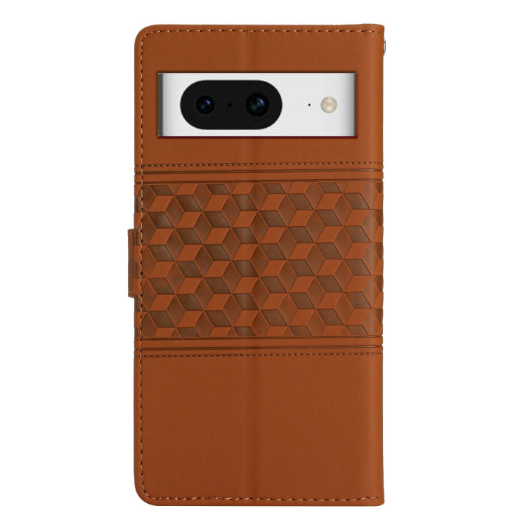 Diamond Embossed Skin Feel Leather Phone Case with Lanyard, For Google Pixel 8, For Google Pixel 8 Pro, For Google Pixel 7 5G, For Google Pixel 7 Pro 5G, For Google Pixel 7a, For Google Pixel 6, For Google Pixel 6 Pro, For Google Pixel 6a              ...