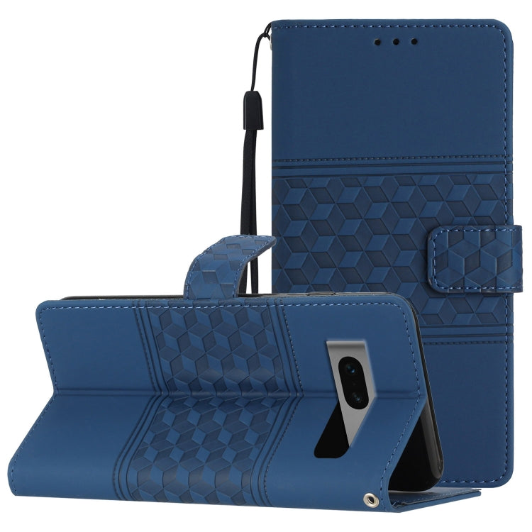 Diamond Embossed Skin Feel Leather Phone Case with Lanyard, For Google Pixel 8, For Google Pixel 8 Pro, For Google Pixel 7 5G, For Google Pixel 7 Pro 5G, For Google Pixel 7a, For Google Pixel 6, For Google Pixel 6 Pro, For Google Pixel 6a              ...