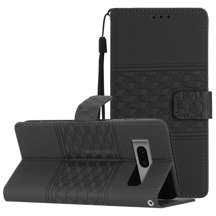 Diamond Embossed Skin Feel Leather Phone Case with Lanyard, For Google Pixel 8, For Google Pixel 8 Pro, For Google Pixel 7 5G, For Google Pixel 7 Pro 5G, For Google Pixel 7a, For Google Pixel 6, For Google Pixel 6 Pro, For Google Pixel 6a              ...