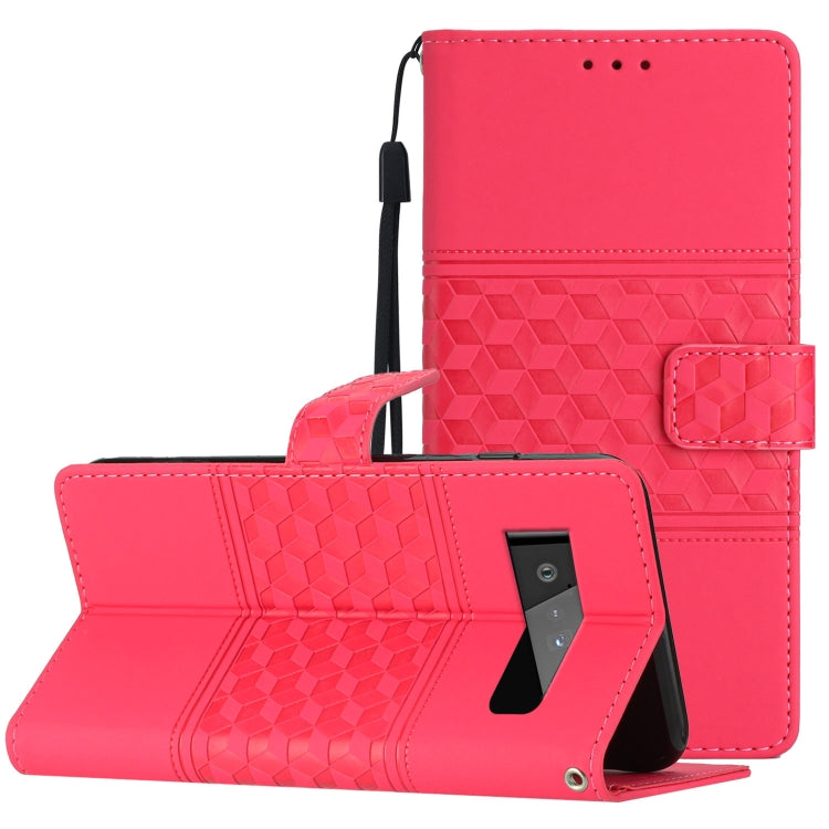 Diamond Embossed Skin Feel Leather Phone Case with Lanyard, For Google Pixel 8, For Google Pixel 8 Pro, For Google Pixel 7 5G, For Google Pixel 7 Pro 5G, For Google Pixel 7a, For Google Pixel 6, For Google Pixel 6 Pro, For Google Pixel 6a              ...