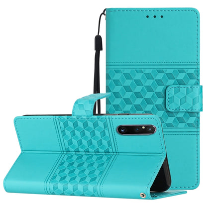 Diamond Embossed Skin Feel Leather Phone Case with Lanyard, For Google Pixel 8, For Google Pixel 8 Pro, For Google Pixel 7 5G, For Google Pixel 7 Pro 5G, For Google Pixel 7a, For Google Pixel 6, For Google Pixel 6 Pro, For Google Pixel 6a              ...