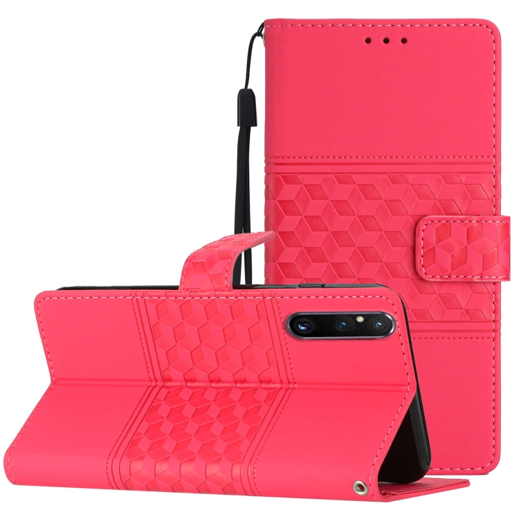 Diamond Embossed Skin Feel Leather Phone Case with Lanyard, For Google Pixel 8, For Google Pixel 8 Pro, For Google Pixel 7 5G, For Google Pixel 7 Pro 5G, For Google Pixel 7a, For Google Pixel 6, For Google Pixel 6 Pro, For Google Pixel 6a              ...