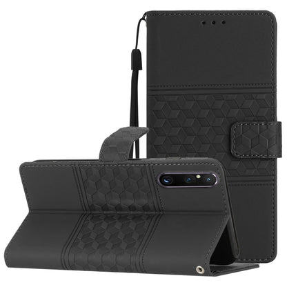 Diamond Embossed Skin Feel Leather Phone Case with Lanyard, For Google Pixel 8, For Google Pixel 8 Pro, For Google Pixel 7 5G, For Google Pixel 7 Pro 5G, For Google Pixel 7a, For Google Pixel 6, For Google Pixel 6 Pro, For Google Pixel 6a              ...