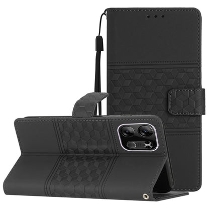 Diamond Embossed Skin Feel Leather Phone Case with Lanyard, For Tecno Pop 7 Pro, For Tecno Spark Go 2023, For Xiaomi 13, For Xiaomi 13 Pro, For Xiaomi Redmi Note 12 Pro 5G China, For Xiaomi Redmi Note 12 5G China