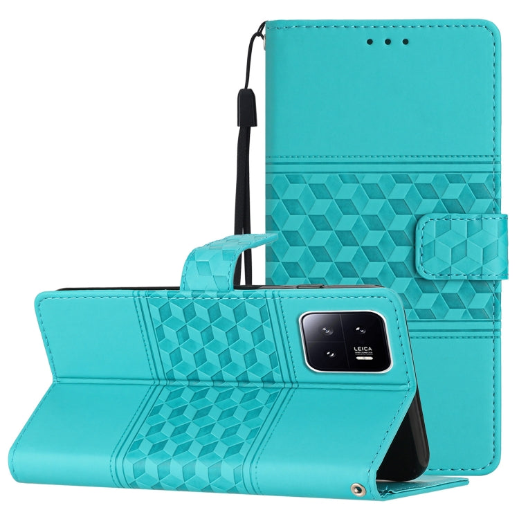 Diamond Embossed Skin Feel Leather Phone Case with Lanyard, For Tecno Pop 7 Pro, For Tecno Spark Go 2023, For Xiaomi 13, For Xiaomi 13 Pro, For Xiaomi Redmi Note 12 Pro 5G China, For Xiaomi Redmi Note 12 5G China