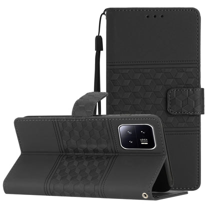 Diamond Embossed Skin Feel Leather Phone Case with Lanyard, For Tecno Pop 7 Pro, For Tecno Spark Go 2023, For Xiaomi 13, For Xiaomi 13 Pro, For Xiaomi Redmi Note 12 Pro 5G China, For Xiaomi Redmi Note 12 5G China