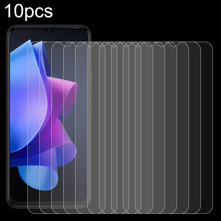 10pcs 0.26mm 9H 2.5D Tempered Glass Film, For Tecno Pop 7(10 PCS)