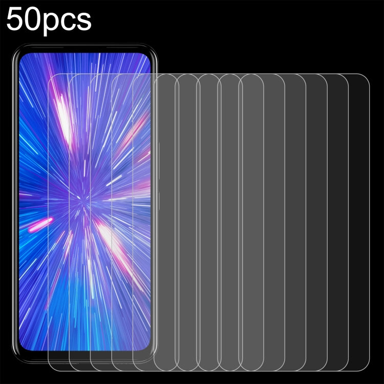 50pcs 0.26mm 9H 2.5D Tempered Glass Film, For Rakuten Big(50 PCS), For Tecno Pop 7(50 PCS)