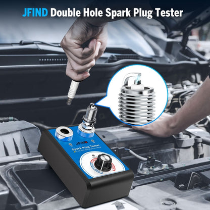 JFIND JF109 Car Double Hole Spark Plug Tester, JF109 (EU Plug)