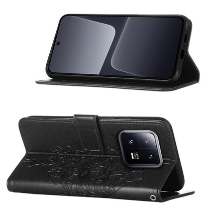 Embossed Butterfly Leather Phone Case, For Xiaomi 13 Pro, For Xiaomi Poco X5 Pro 5G / Redmi Note 12 Pro Speed