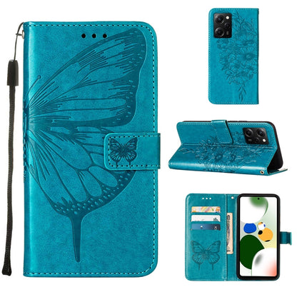 Embossed Butterfly Leather Phone Case, For Xiaomi 13 Pro, For Xiaomi Poco X5 Pro 5G / Redmi Note 12 Pro Speed