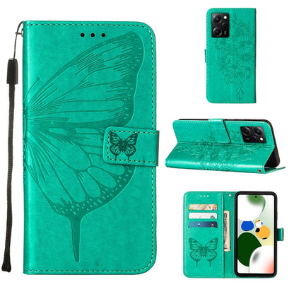 Embossed Butterfly Leather Phone Case, For Xiaomi 13 Pro, For Xiaomi Poco X5 Pro 5G / Redmi Note 12 Pro Speed