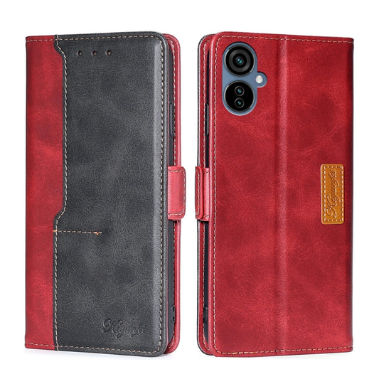 Contrast Color Side Buckle Leather Phone Case, For Tecno Camon 19 Neo, For Tecno Camon 19 / 19 Pro, For Tecno Pop 6 Pro, For Tecno Pova 4, For Tecno Pova 4 Pro