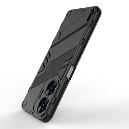 Punk Armor 2 in 1 PC + TPU Shockproof Phone Case with Invisible Holder, For Realme C55