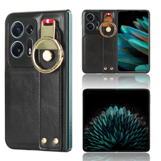 Wristband Leather Back Phone Case, For OPPO Find N2, For OPPO Find N3 / OnePlus Open, For OPPO Find N, For OPPO Find X6 5G, For OPPO Find X6 Pro 5G, For Realme C55