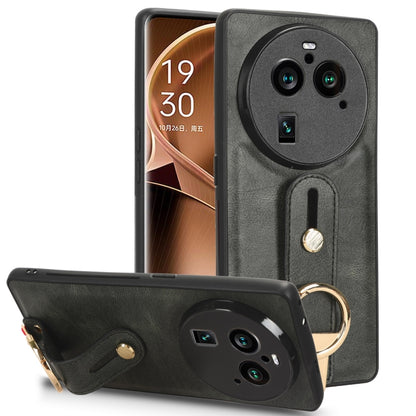 Wristband Leather Back Phone Case, For OPPO Find N2, For OPPO Find N3 / OnePlus Open, For OPPO Find N, For OPPO Find X6 5G, For OPPO Find X6 Pro 5G, For Realme C55